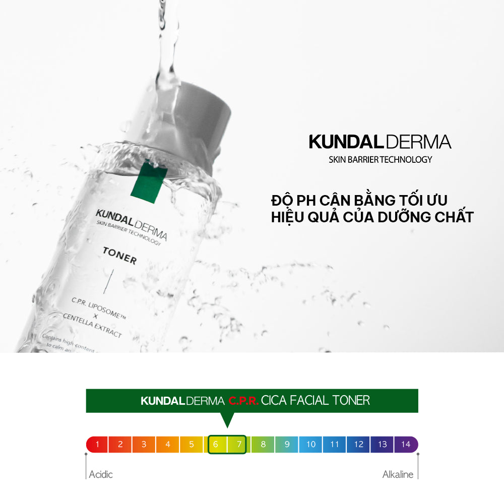 Nước Cân Bằng Cấp Ẩm Làm Dịu Da KUNDAL DERMA C.P.R CICA FACIAL TONER 200ml