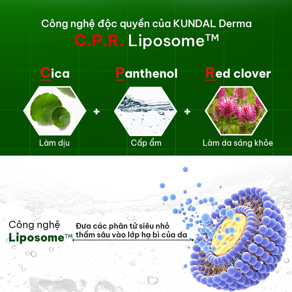 Kem Dưỡng Cấp Ẩm Làm Dịu Da KUNDAL DERMA C.P.R. CICA SOOTHING CREAM 50ml