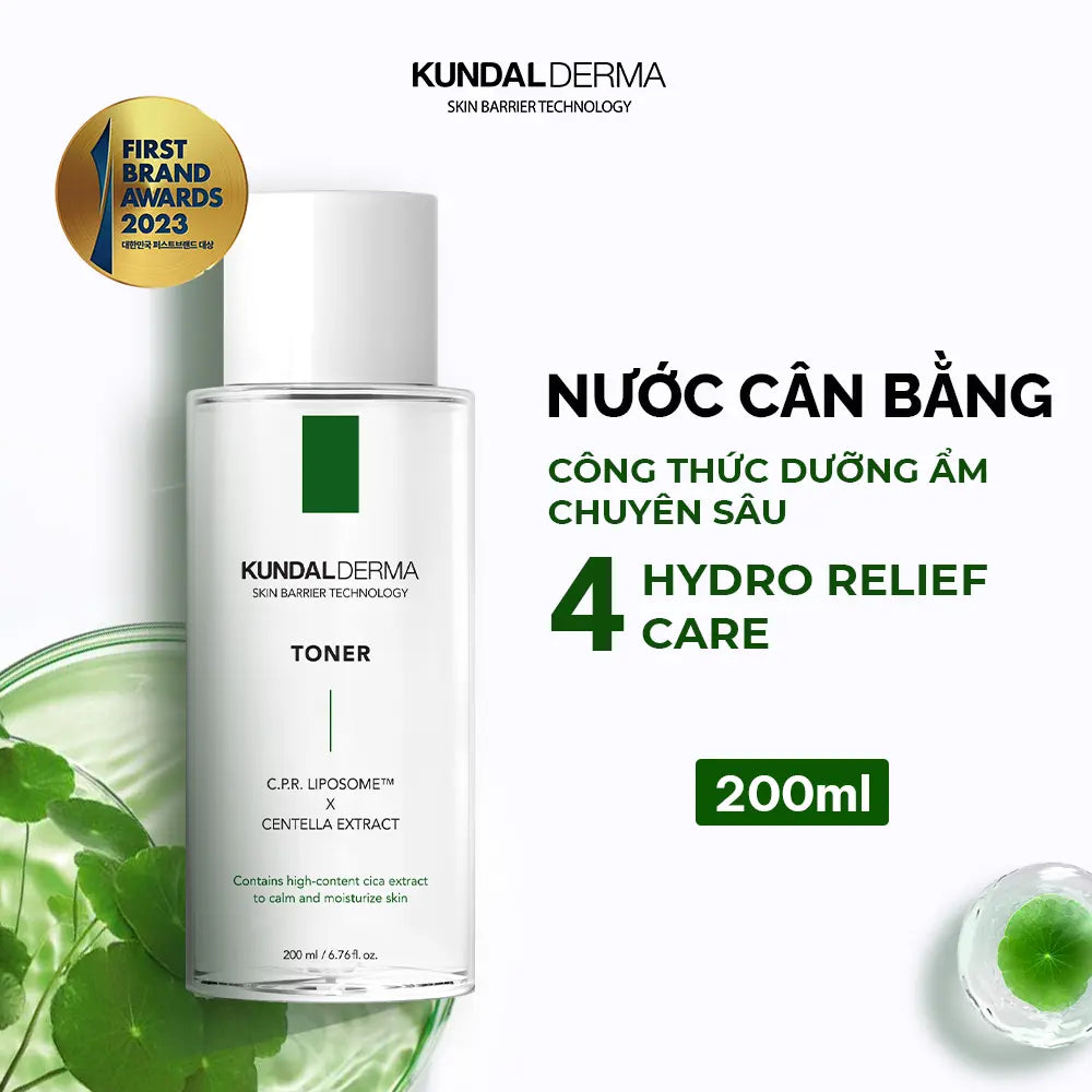 Nước Cân Bằng Cấp Ẩm Làm Dịu Da KUNDAL DERMA C.P.R CICA FACIAL TONER 200ml
