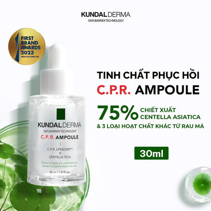 Tinh Chất Làm Dịu, Cấp Ẩm và Phục Hồi Da KUNDAL DERMA C.P.R. CICA REPAIR AMPOULE 30ml