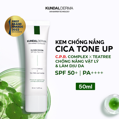 Kem Chống Nắng Nâng Tông Kiềm Dầu KUNDAL DERMA C.P.R. CICA TONE UP SUNSCREEN 50ml