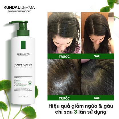 Dầu gội sạch gàu và kích mọc tóc KUNDAL Derma C.P.R. CICA SCALP SHAMPOO 510ml