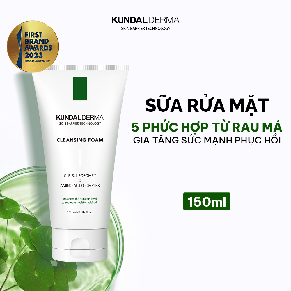 Sữa Rửa Mặt Cân Bằng Độ pH KUNDAL DERMA C.P.R. pH BALANCING DEEP CLEANSING FOAM 150ml