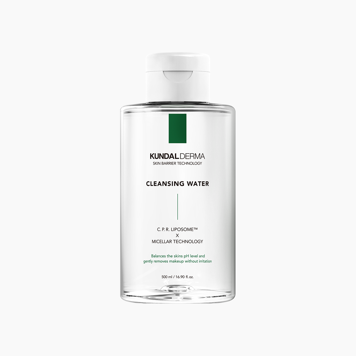 Nước Tẩy Trang Micellar Dịu Nhẹ KUNDAL DERMA C.P.R. CICA pH BALANCING CLEANSING WATER 500ml